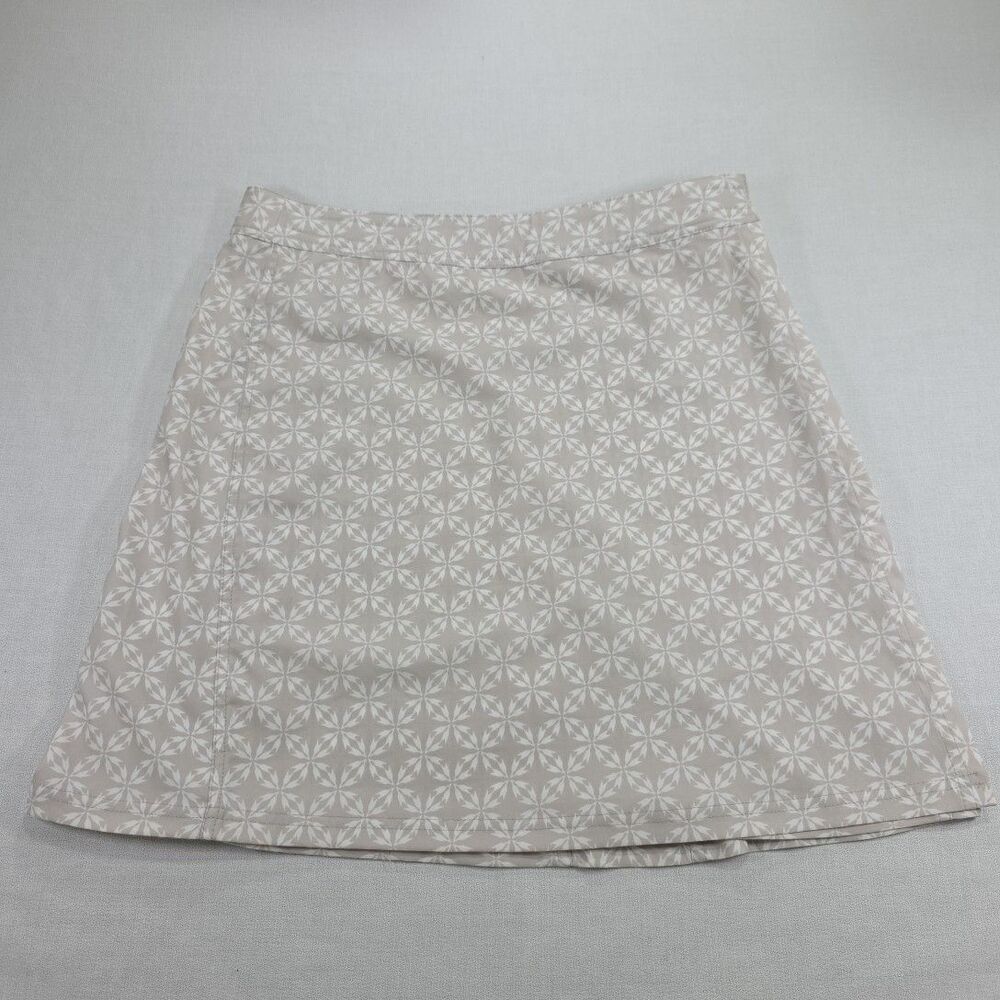 Rip Skirt Hawaii Women's Size Medium Wrap Skirt Geometric Print Beige Polyester